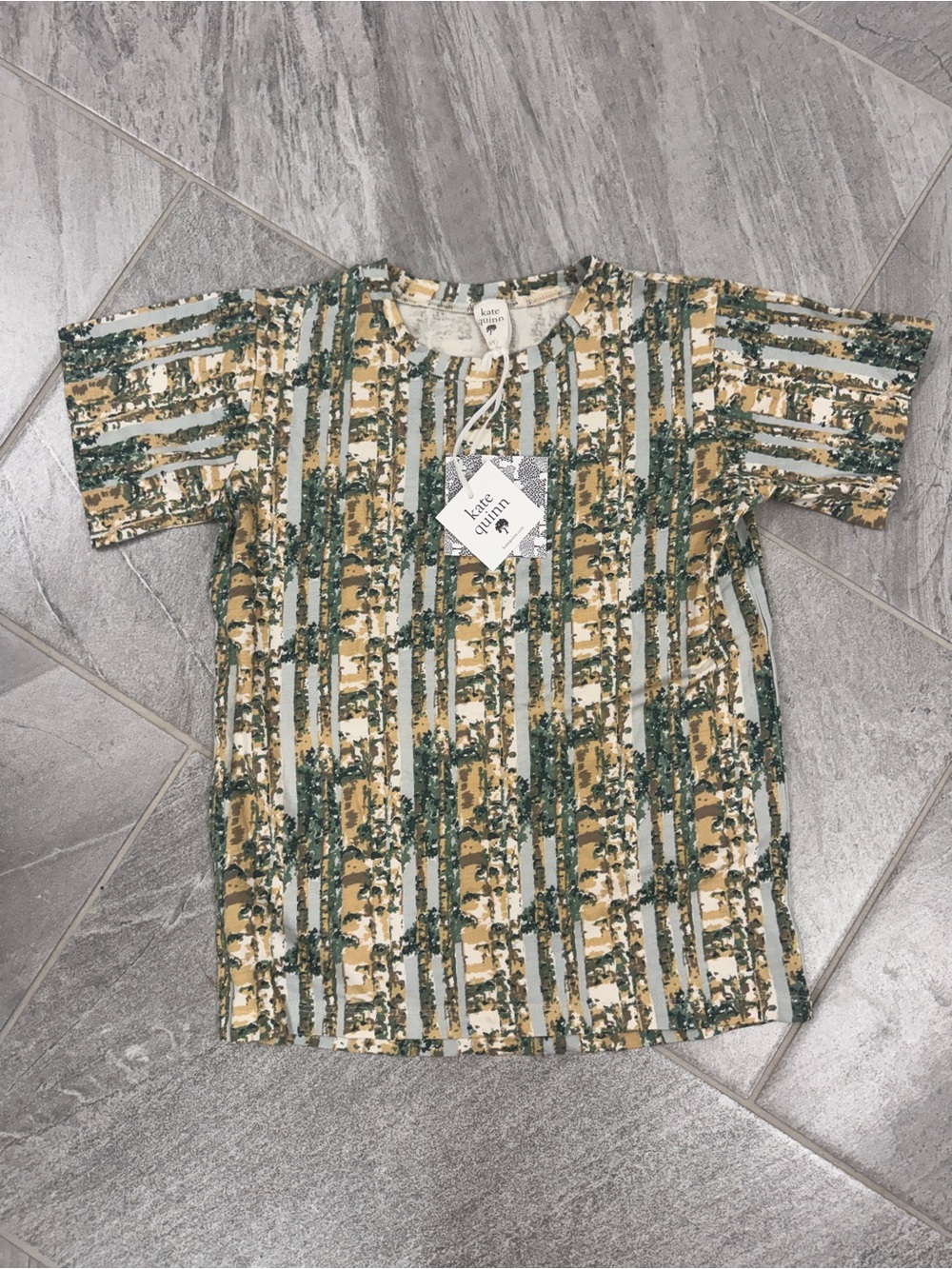 NWT kate quinn short sleeve essential tee in Spice Birch size 8Y; bamboo blend